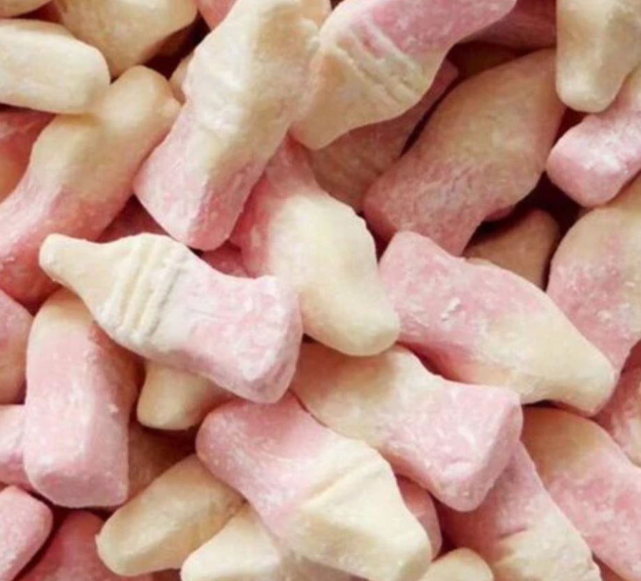 Strawberry milkshake bottles